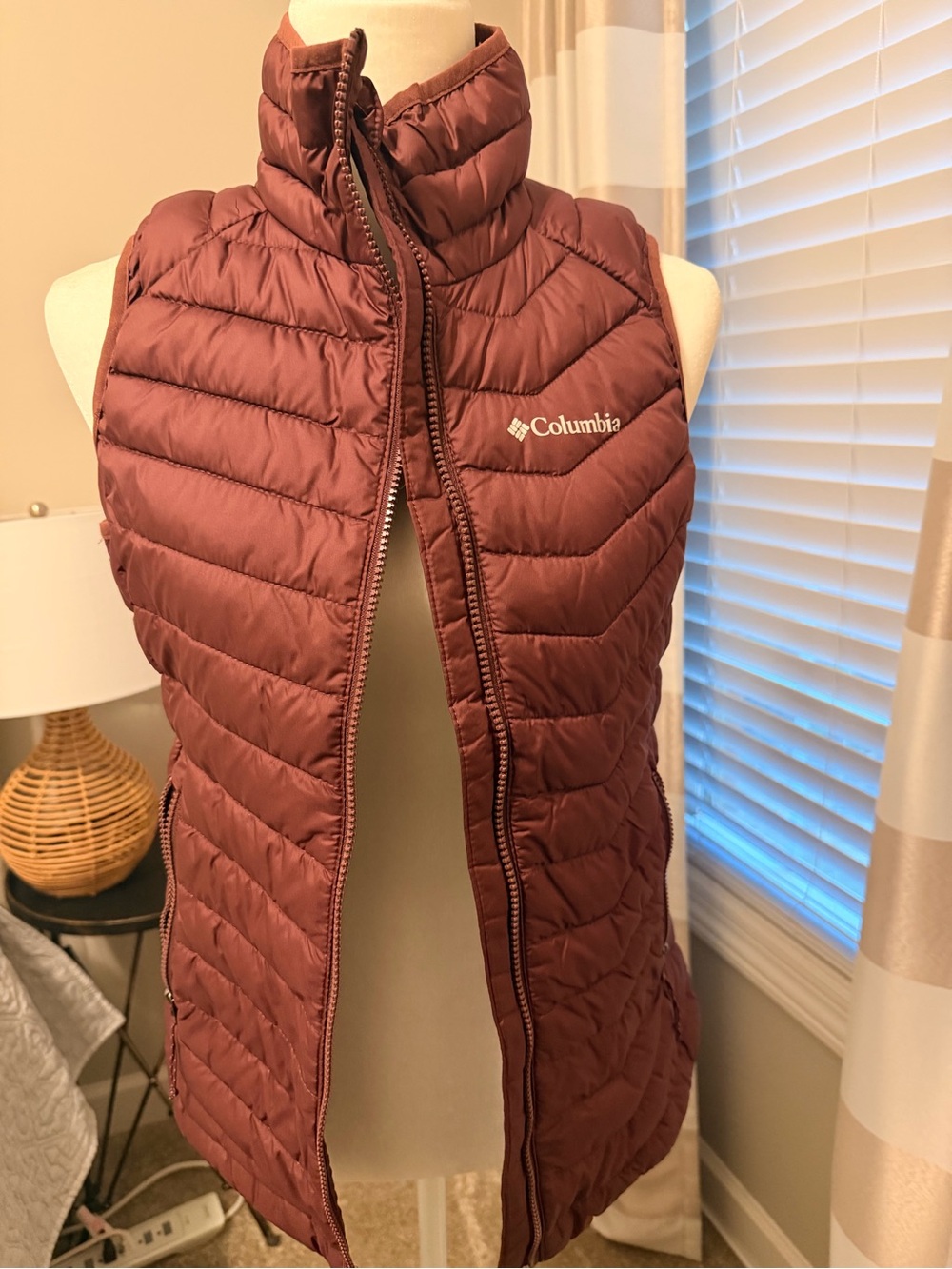 Columbia Women's Maroon Quilted Puffer Vest